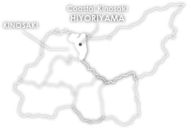 Kinosaki river and coastal area